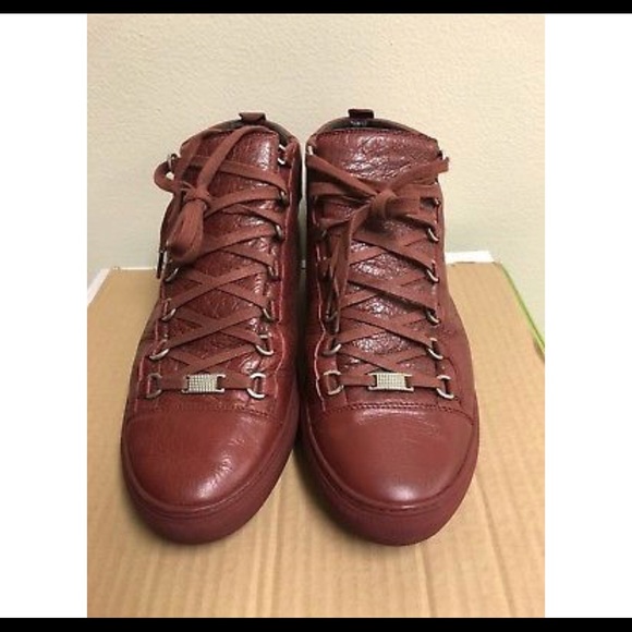 burgundy balenciaga shoes